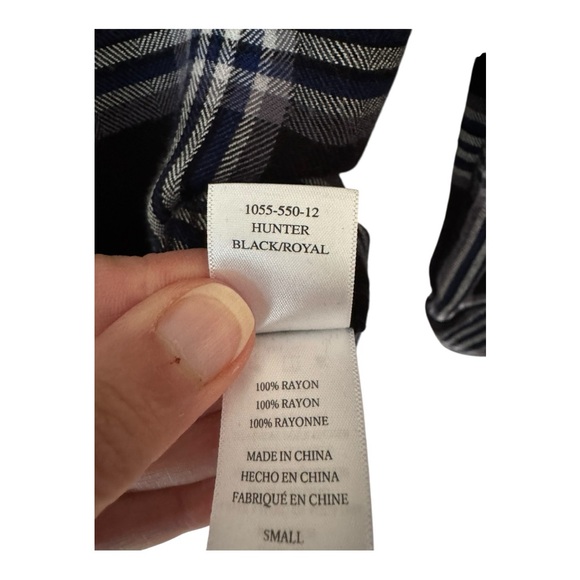 RAILS | $188 Hunter Classic Button-down Shirt in Black/Royal, Size Small - Picture 10 of 11